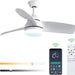 42 in. White Remote Control Ceiling Fan and Light APP Control, Low Profile Reversible Ceiling Fan Winter Summer, Quiet Ceiling Fans for Bedroom Kitchen-1-ErisView