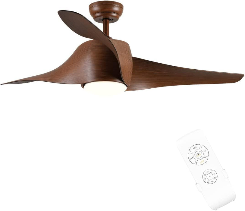 42 in. White Retractable Ceiling Fan with Light for Indoor Bedroom, Modern Dimmable Reversible Quiet Ceiling Fans-11-ErisView