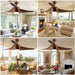 42 in. White Retractable Ceiling Fan with Light for Indoor Bedroom, Modern Dimmable Reversible Quiet Ceiling Fans-12-ErisView