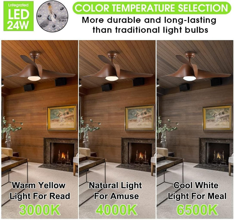42 in. White Retractable Ceiling Fan with Light for Indoor Bedroom, Modern Dimmable Reversible Quiet Ceiling Fans-14-ErisView
