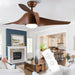 42 in. White Retractable Ceiling Fan with Light for Indoor Bedroom, Modern Dimmable Reversible Quiet Ceiling Fans-16-ErisView