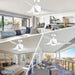 42 in. White Retractable Ceiling Fan with Light for Indoor Bedroom, Modern Dimmable Reversible Quiet Ceiling Fans-27-ErisView