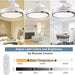 42 in. White Retractable Ceiling Fan with Light for Indoor Bedroom, Modern Dimmable Reversible Quiet Ceiling Fans-2-ErisView