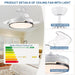 42 in. White Retractable Ceiling Fan with Light for Indoor Bedroom, Modern Dimmable Reversible Quiet Ceiling Fans-4-ErisView