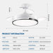 42 in. White Retractable Ceiling Fan with Light for Indoor Bedroom, Modern Dimmable Reversible Quiet Ceiling Fans-9-ErisView