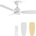 42 in. White Wood Remote Control Ceiling Fan with LED Light, Reversible Quiet Metal Blade Fan for Living Room Bedroom Dining Office Patio Porch-8-ErisView