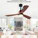 42 in. Wood Ceiling Fan with Light and Remote, 3 Blades Craftmade Modern Ceiling Fan, Quiet Ceiling Fans for Living Room Bedroom Indoor Office-11-ErisView