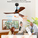 42 in. Wood Ceiling Fan with Light and Remote, 3 Blades Craftmade Modern Ceiling Fan, Quiet Ceiling Fans for Living Room Bedroom Indoor Office-4-ErisView