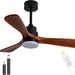 42 in. Wood Ceiling Fan with Light and Remote, 3 Blades Craftmade Modern Ceiling Fan, Quiet Ceiling Fans for Living Room Bedroom Indoor Office-6-ErisView
