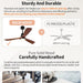42 in. Wood Ceiling Fan with Light and Remote, 3 Blades Craftmade Modern Ceiling Fan, Quiet Ceiling Fans for Living Room Bedroom Indoor Office-9-ErisView