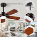 42 in. Wood Ceiling Fan with Light and Remote, 5 Blade Black Outdoor Ceiling Fan for Patio, Indoor Ceiling Fan for Dining Room Living Room-5-ErisView