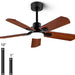 42 in. Wood Ceiling Fan with Light and Remote, 5 Blade Black Outdoor Ceiling Fan for Patio, Indoor Ceiling Fan for Dining Room Living Room-8-ErisView