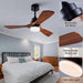42 in. Wood Ceiling Fan with Light and Remote, Reversible Indoor Outdoor Ceiling Fans for Patio Bedroom Living Room Kitchen Office-3-ErisView