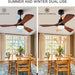 42 in. Wood Ceiling Fan with Light and Remote, Reversible Indoor Outdoor Ceiling Fans for Patio Bedroom Living Room Kitchen Office-6-ErisView