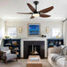 43 in. Dimmable Low Profile Reversible DC Ceiling Fan with Remote APP Control, Indoor Outdoor Brown Modern Ceiling Fan with Light-7-ErisView