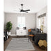 44 in. Black Ceiling Fan, Hugger Ceiling Fans, Home Ceiling Fan-4-ErisView