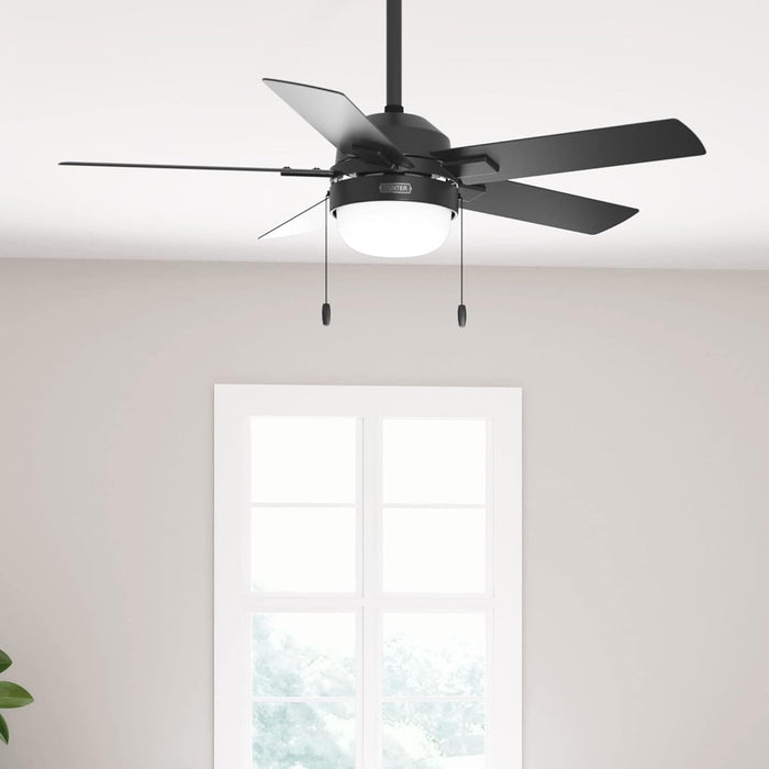 44 in. Black Ceiling Fan, Hugger Ceiling Fans, Home Ceiling Fan-5-ErisView