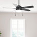 44 in. Black Ceiling Fan, Hugger Ceiling Fans, Home Ceiling Fan-5-ErisView