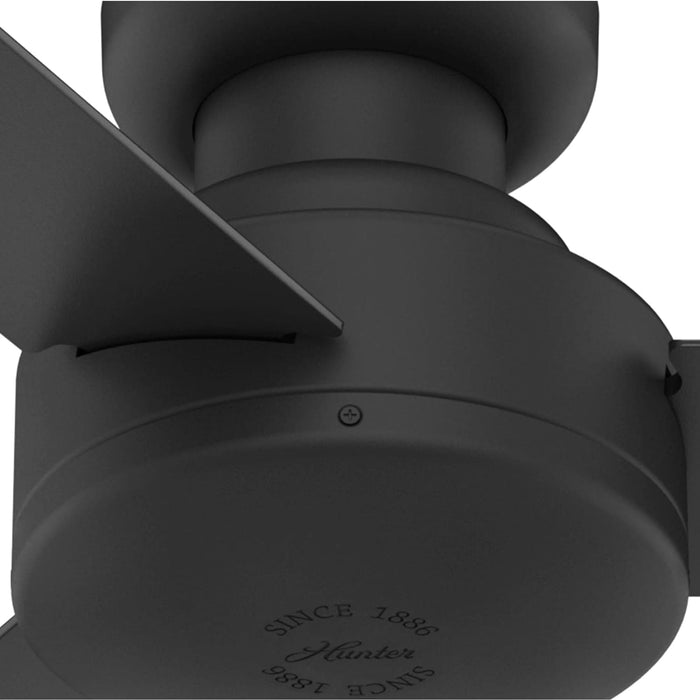 44 in. Black Ceiling Fan NO Light, Matte Black Ceiling Fan, Hugger Ceiling Fans-11-ErisView