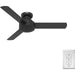 44 in. Black Ceiling Fan NO Light, Matte Black Ceiling Fan, Hugger Ceiling Fans-14-ErisView