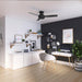 44 in. Black Ceiling Fan NO Light, Matte Black Ceiling Fan, Hugger Ceiling Fans-3-ErisView