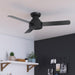 44 in. Black Ceiling Fan NO Light, Matte Black Ceiling Fan, Hugger Ceiling Fans-4-ErisView