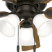44 in. Bronze Ceiling Fan Ceiling Fan with LED Light Kit and Pull Chain, Hugger Ceiling Fan with Light-4-ErisView
