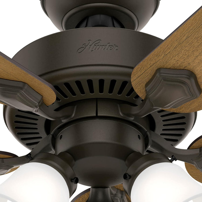 44 in. Bronze Ceiling Fan Ceiling Fan with LED Light Kit and Pull Chain, Hugger Ceiling Fan with Light-6-ErisView