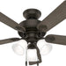 44 in. Bronze Ceiling Fan Ceiling Fan with LED Light Kit and Pull Chain, Hugger Ceiling Fan with Light-7-ErisView
