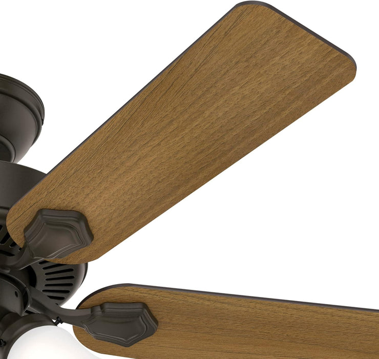 44 in. Bronze Ceiling Fan Ceiling Fan with LED Light Kit and Pull Chain, Hugger Ceiling Fan with Light-8-ErisView