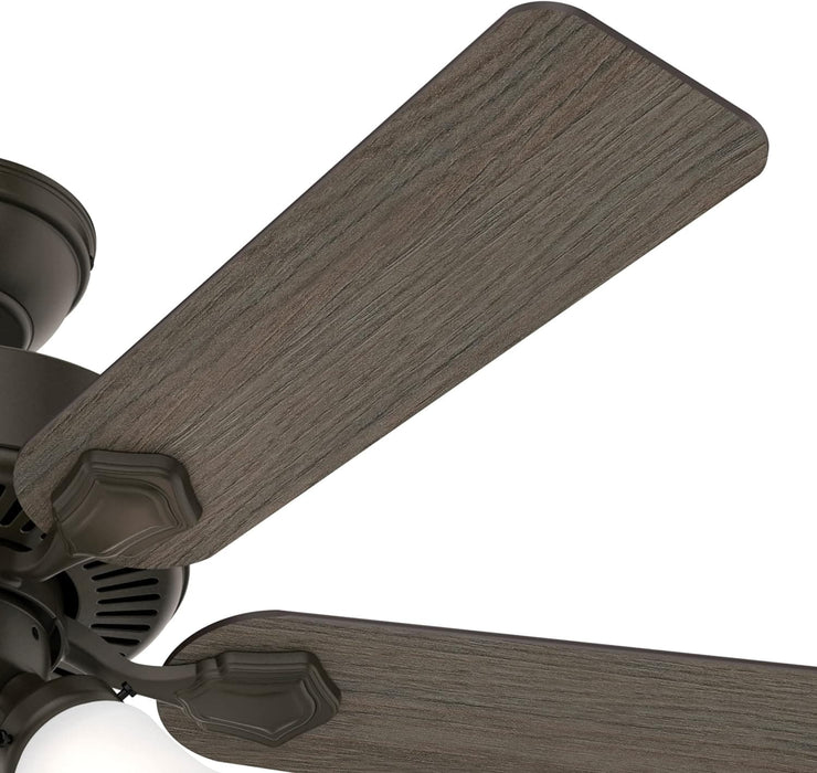 44 in. Bronze Ceiling Fan Ceiling Fan with LED Light Kit and Pull Chain, Hugger Ceiling Fan with Light-9-ErisView