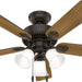 44 in. Bronze Ceiling Fan Ceiling Fan with LED Light Kit and Pull Chain, Hugger Ceiling Fan with Light-1-ErisView