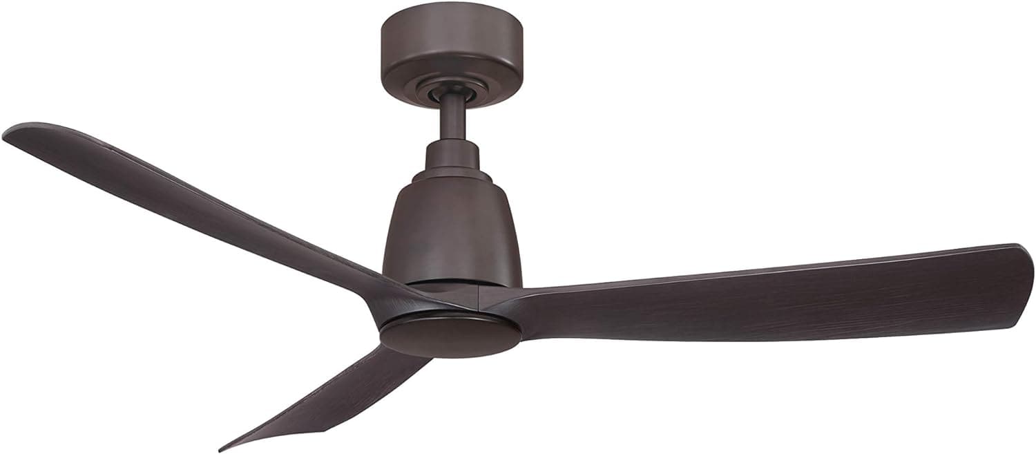 44 in. Bronze Ceiling Fan, Indoor Outdoor Ceiling Fans with Walnut Wood Blades -1-ErisView