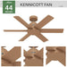 44 in. Ceiling Fan, Ceiling Hugger Ceiling Fans, Unique Ceiling Fans without Lights-3-ErisView
