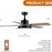 44 in. Ceiling Fan, Outdoor Ceiling Fans with Light and Remote for Patio, Wood Blade Reversible Ceiling Fan Summer Winter-2-ErisView