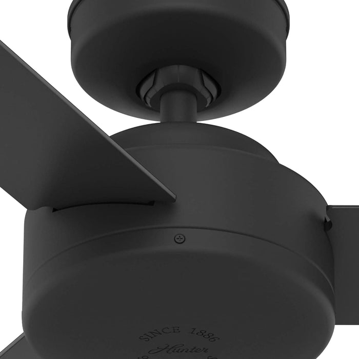 44 in. Ceiling Fan for Bathroom, Matte Black Ceiling Fan, Hunter Ceiling Fan, 3 Blade Ceiling Fan without Light-12-ErisView