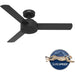 44 in. Ceiling Fan for Bathroom, Matte Black Ceiling Fan, Hunter Ceiling Fan, 3 Blade Ceiling Fan without Light-2-ErisView