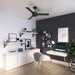 44 in. Ceiling Fan for Bathroom, Matte Black Ceiling Fan, Hunter Ceiling Fan, 3 Blade Ceiling Fan without Light-4-ErisView