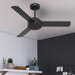 44 in. Ceiling Fan for Bathroom, Matte Black Ceiling Fan, Hunter Ceiling Fan, 3 Blade Ceiling Fan without Light-5-ErisView