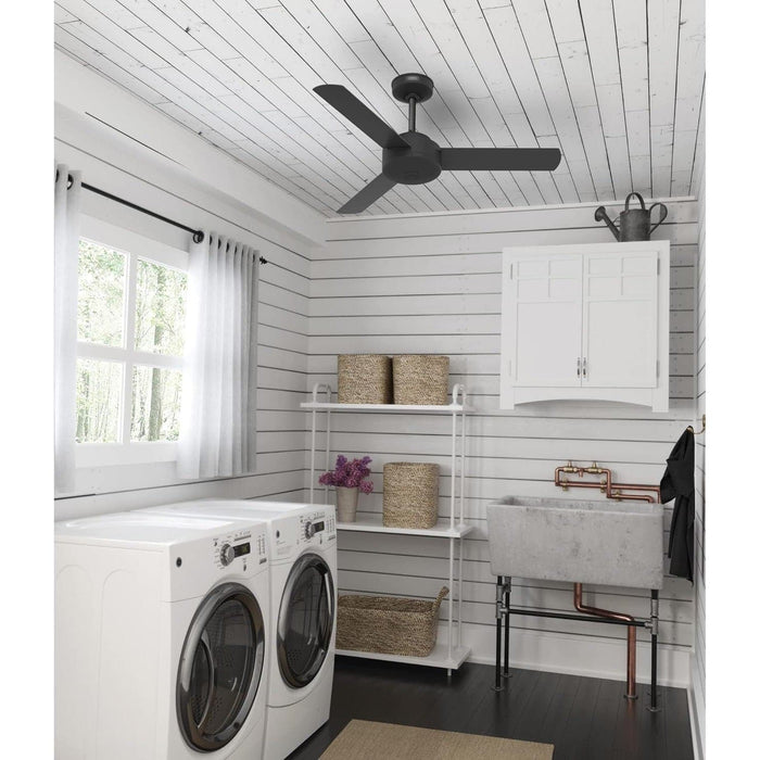 44 in. Ceiling Fan for Bathroom, Matte Black Ceiling Fan, Hunter Ceiling Fan, 3 Blade Ceiling Fan without Light-6-ErisView