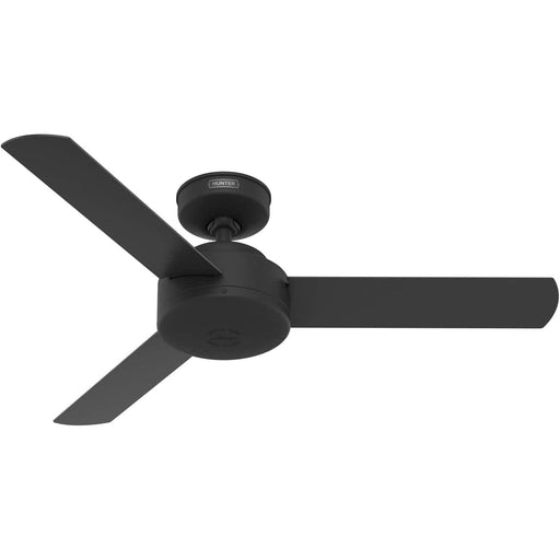44 in. Ceiling Fan for Bathroom, Matte Black Ceiling Fan, Hunter Ceiling Fan, 3 Blade Ceiling Fan without Light-1-ErisView