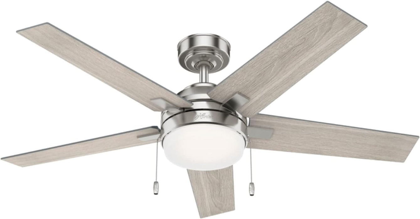 44 in. Gold Nickel Ceiling Fan, Ceiling Hugger Ceiling Fans-1-ErisView