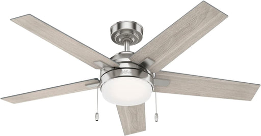 44 in. Gold Nickel Ceiling Fan, Ceiling Hugger Ceiling Fans-1-ErisView