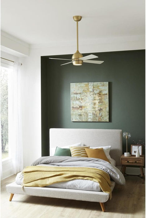 44 in. Indoor Ceiling Fan with LED Light Kit, Brushed Satin Brass Ceiling Fan-4-ErisView