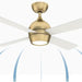 44 in. Indoor Ceiling Fan with LED Light Kit, Brushed Satin Brass Ceiling Fan-7-ErisView