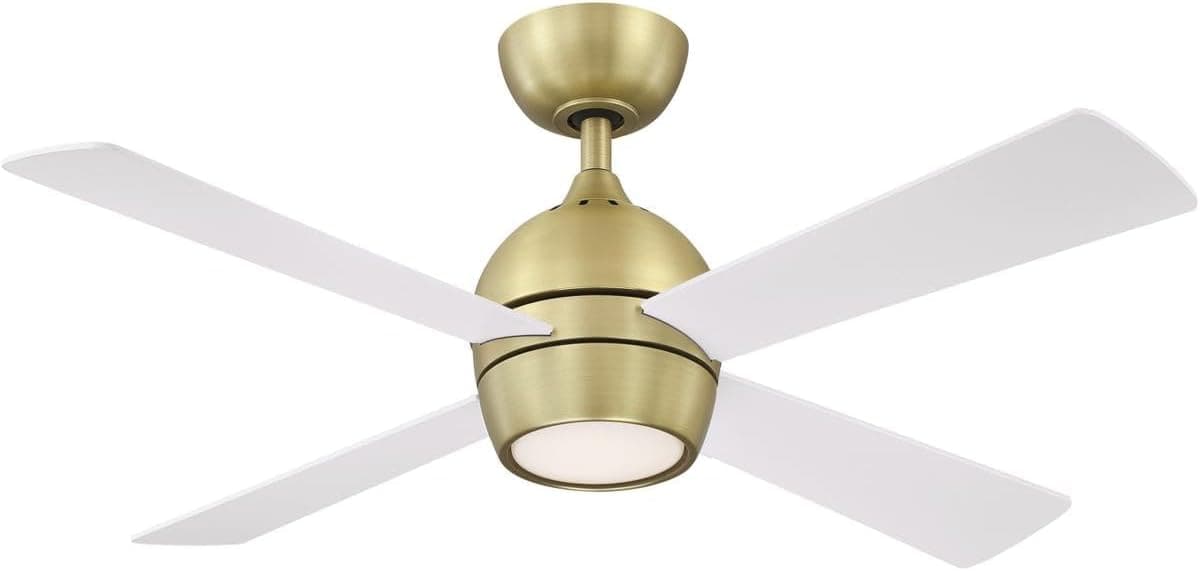 44 in. Indoor Ceiling Fan with LED Light Kit, Brushed Satin Brass Ceiling Fan-1-ErisView