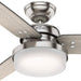 44 in. Indoor Ceiling Fan with LED Light and Remote Control, Brushed Nickel Ceiling Fan, Ceiling Hugger Ceiling Fan with Light-3-ErisView