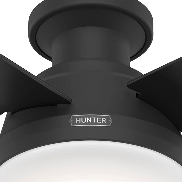 44 in. Indoor Low Profile Ceiling Fan with LED Light and Remote Control, Brushed Nickel Ceiling Fan, Hugger Ceiling Fans-3-ErisView