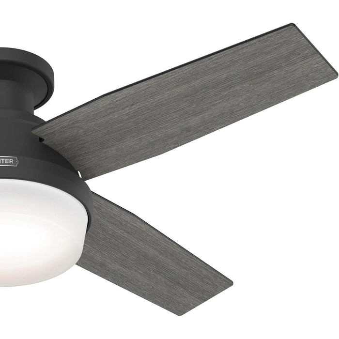 44 in. Indoor Low Profile Ceiling Fan with LED Light and Remote Control, Brushed Nickel Ceiling Fan, Hugger Ceiling Fans-9-ErisView