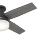 44 in. Indoor Low Profile Ceiling Fan with LED Light and Remote Control, Brushed Nickel Ceiling Fan, Hugger Ceiling Fans-9-ErisView